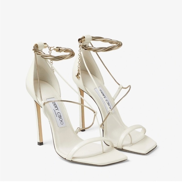 Jimmy Choo Oriana 110 Latte Nappa Heels - Picture 1 of 13